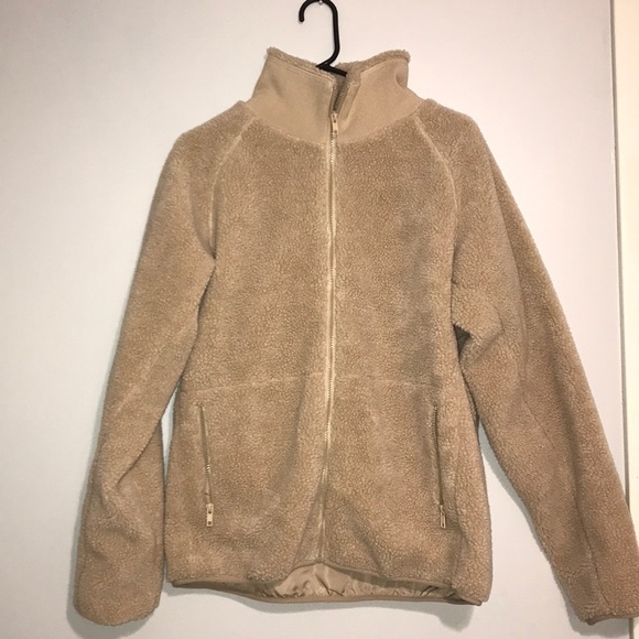 Brandy Melville Jackets & Blazers - BRANDY MELVILE SHERPA ZIP-UP JACKET